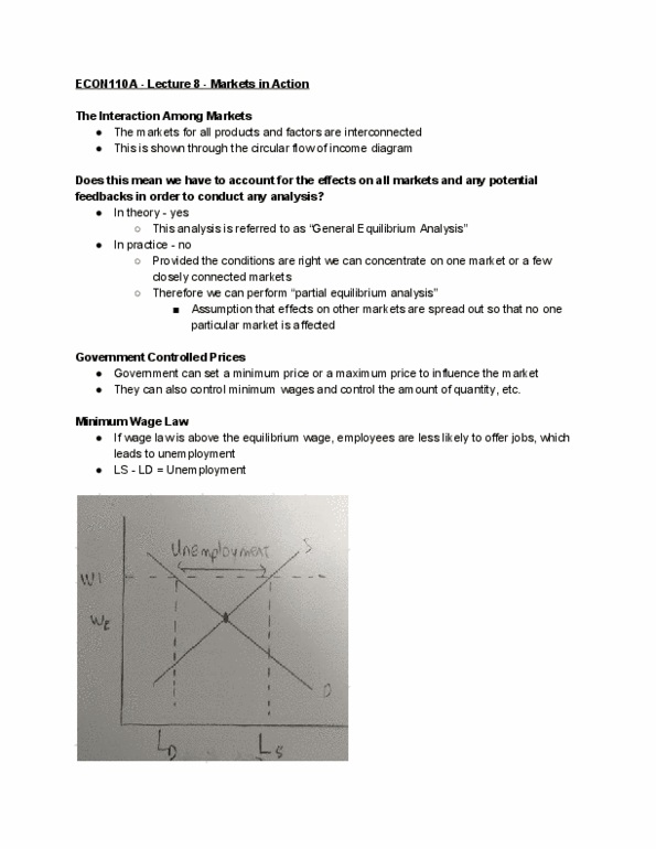 ECON 110 Lecture Notes - Lecture 5: Shortage, Price Floor, Deadweight Loss thumbnail