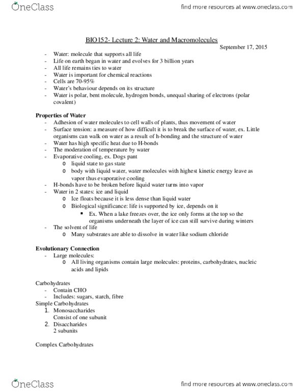 BIO152H5 Lecture Notes - Lecture 2: Bovine Spongiform Encephalopathy, Missense Mutation, Peptidoglycan thumbnail