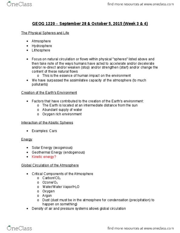 GEOG 1220 Lecture Notes - Lecture 3: Cold Front, Cool Air, Kinetic Energy thumbnail