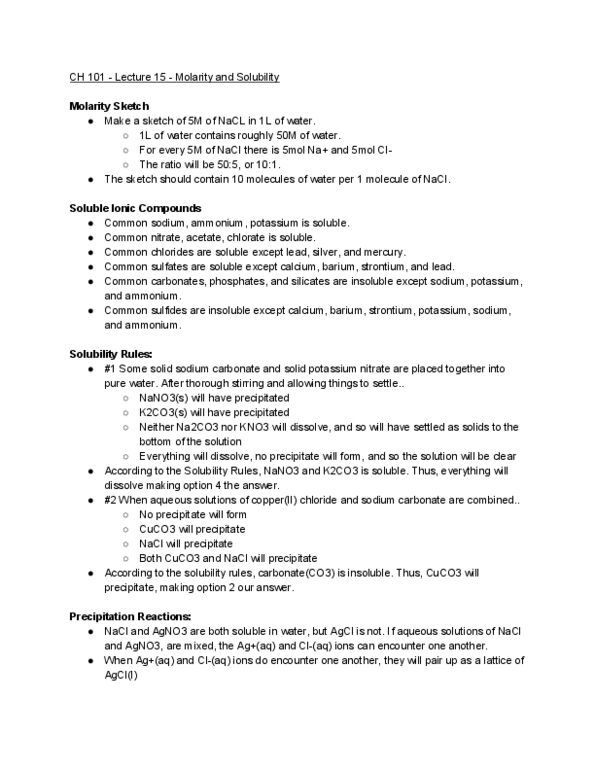 CAS CH 101 Lecture Notes - Lecture 15: Potassium Nitrate, Ammonium Carbonate, Sodium Nitrate thumbnail