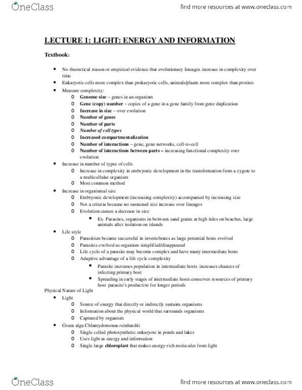 Biology 1002B Lecture Notes - Lecture 1: Wild Type, Retina, Visual Phototransduction thumbnail