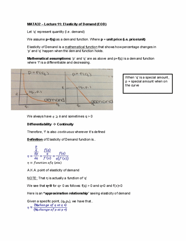 MATA32H3 Lecture 11: Elasticity of Demand and Implicit Differientiation thumbnail