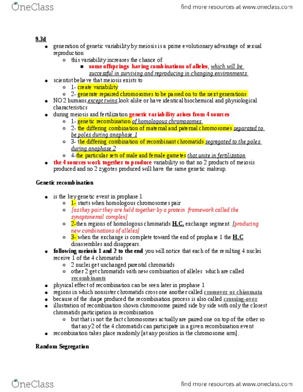 BIO 1130 Chapter Notes - Chapter 9: Microtubule, Kinetochore, Prometaphase thumbnail