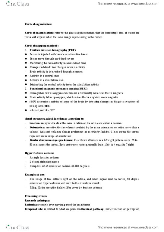 PSYC 2220 Lecture Notes - Lecture 4: Functional Magnetic Resonance Imaging, Radioactive Tracer, Ferrous thumbnail