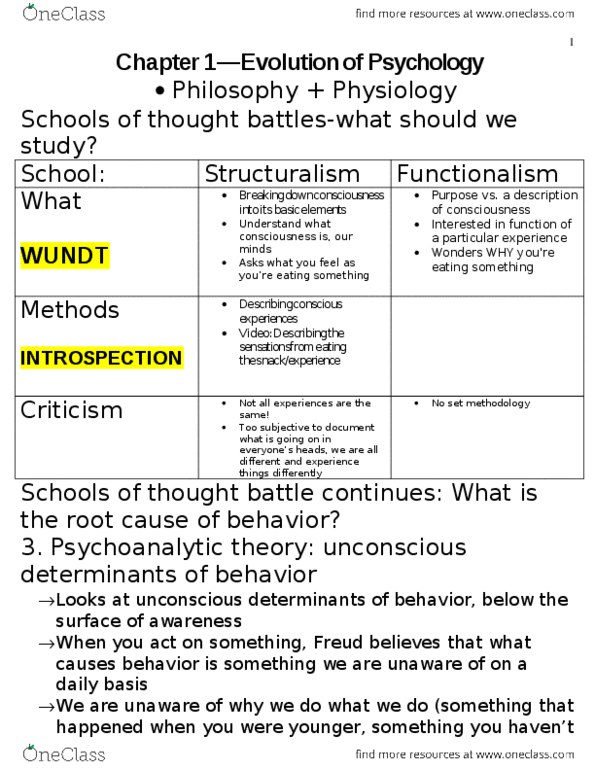 PS101 Lecture Notes - Lecture 2: Psychoanalytic Theory, Unobservable, Psychometrics thumbnail
