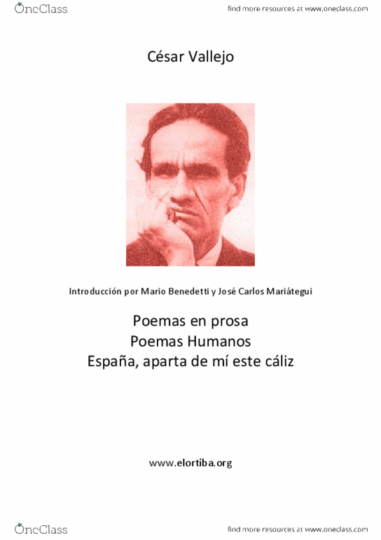 EE 1322 Lecture 8: Su título del documento aparecerá como: EE 1323 Clase 8: Vallejo Cesar - Poemas en prosa Poemas Humanos.PDF thumbnail