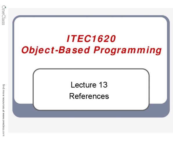 ITEC 1620 Lecture 13: 1620_lecture_13_slides thumbnail