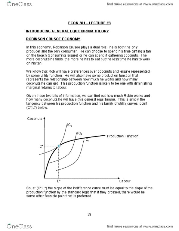 ECON301 Lecture Notes - Lecture 3: Utility Maximization Problem, Production Function, Profit Maximization thumbnail