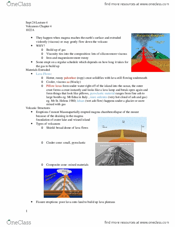 Earth Sciences 1022A/B Lecture Notes - Lecture 1: Lava Lamp, Lava, Cinder Cone thumbnail