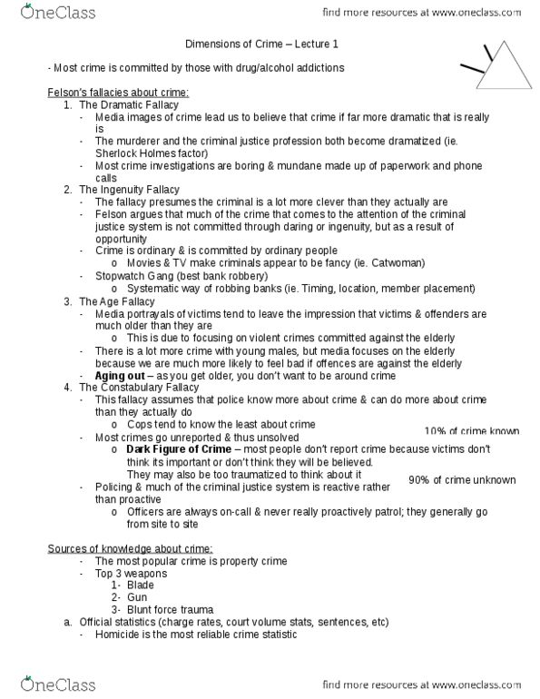 Sociology 2253A/B Lecture Notes - Lecture 1: The Stopwatch Gang, Fallacy, Blunt Trauma thumbnail