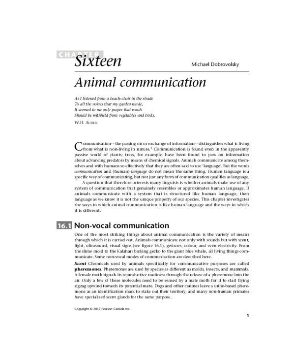 LING 100 Lecture 2: animal communications thumbnail