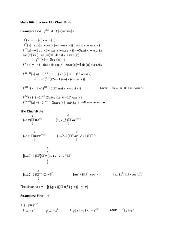 MATH100 Lecture Notes - Lecture 15: Scilab thumbnail