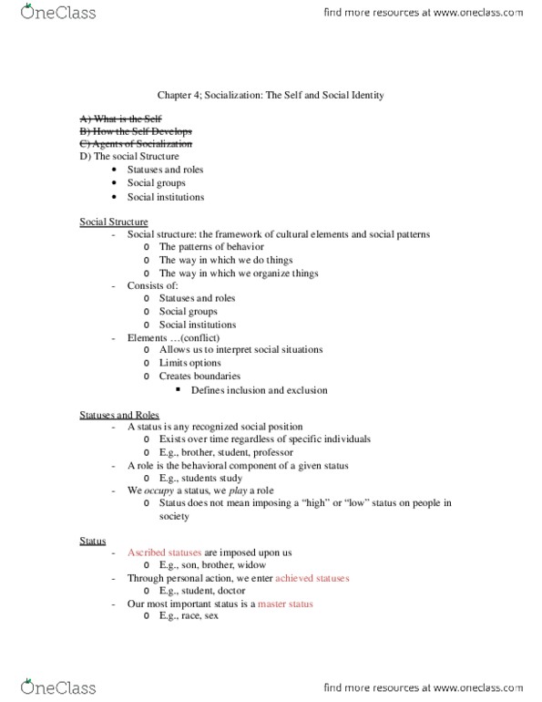 SOC100 Lecture Notes - Lecture 18: Social Group, Ideal Type, Mcdonaldization thumbnail