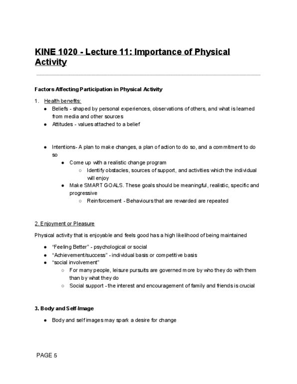 KINE 1020 Lecture Notes - Lecture 11: Overtraining, Vo2 Max, Exercise Prescription thumbnail