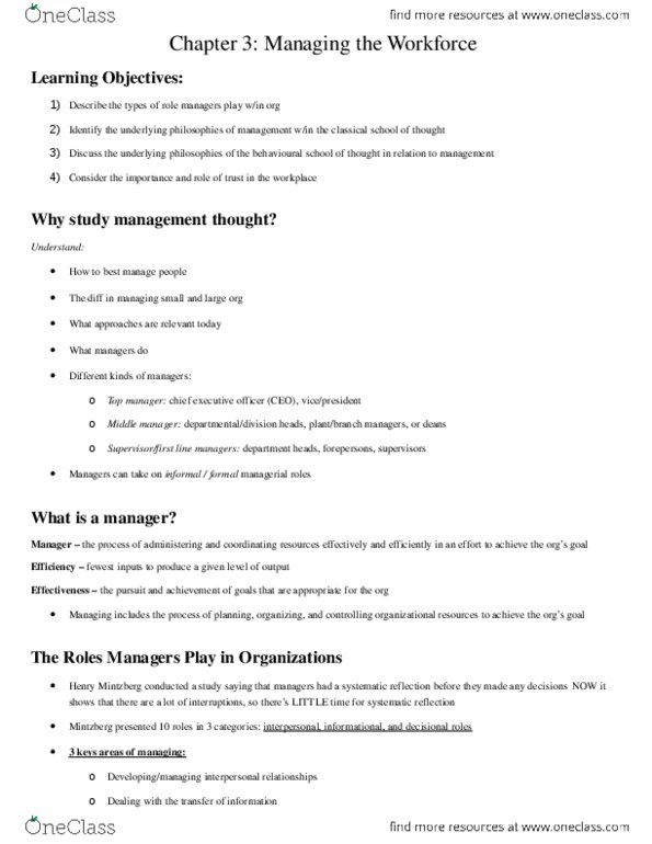 ADMS 1000 Chapter 3: Chapter 3 Managing the Workforce thumbnail
