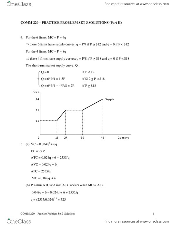 COMM 220 Lecture Notes - Lecture 10: Economic Surplus thumbnail