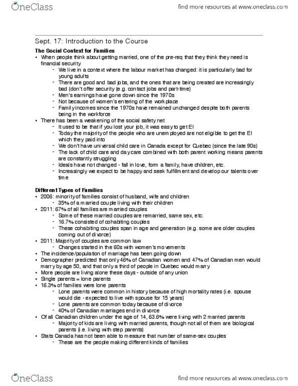 SOC214H1 Lecture Notes - Lecture 1: Nuclear Family thumbnail