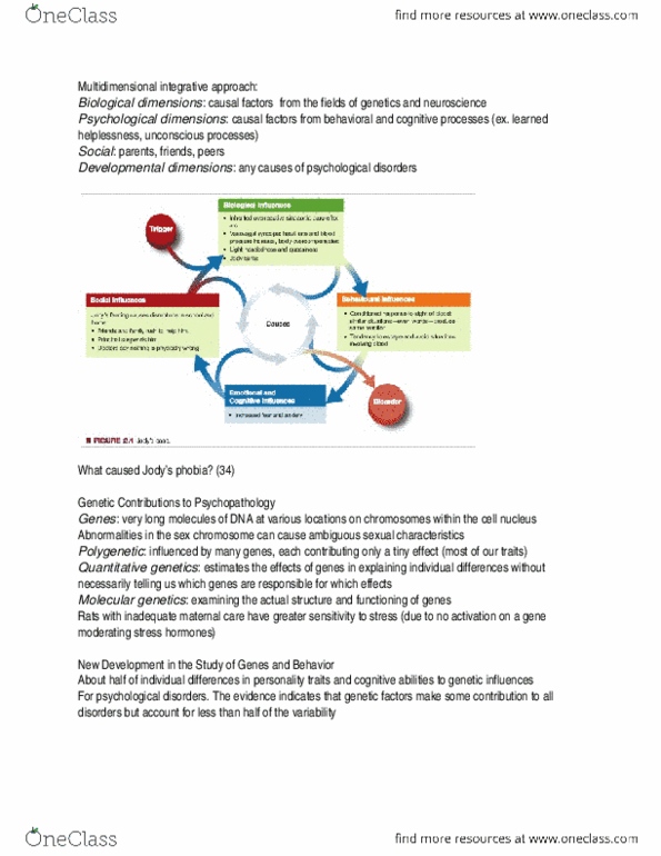 PSYC 3390 Chapter Notes - Chapter 15-27: Quantitative Genetics, Molecular Genetics, Learned Helplessness thumbnail