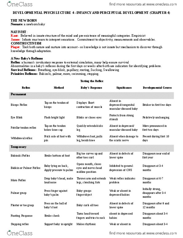 PSYC 2110 Lecture Notes - Lecture 4: Plantar Reflex, Patellar Ligament, Tendon Reflex thumbnail