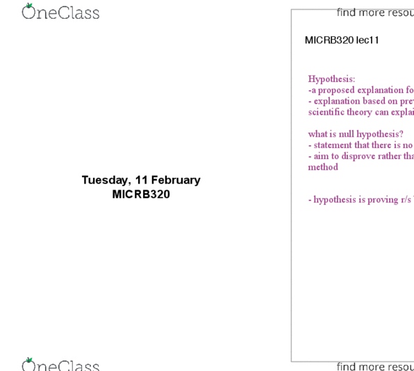 MICRB320 Lecture Notes - Lecture 11: Green Fluorescent Protein, Homing Endonuclease, Biogeochemistry thumbnail