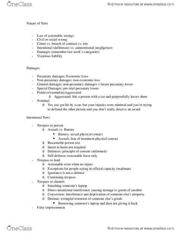 American Studies 1020 Lecture Notes - Lecture 2: Subrogation thumbnail