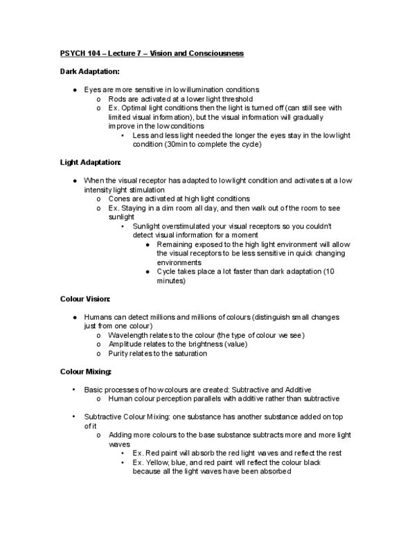 PSYCO104 Lecture Notes - Lecture 7: Dual Process Theory, Alpha Wave, Theta Wave thumbnail