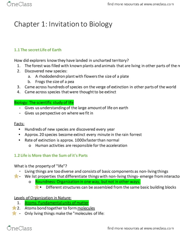 Biology 1225 Chapter Notes - Chapter 1: Indep, Asteroid Family, Sampling Error thumbnail