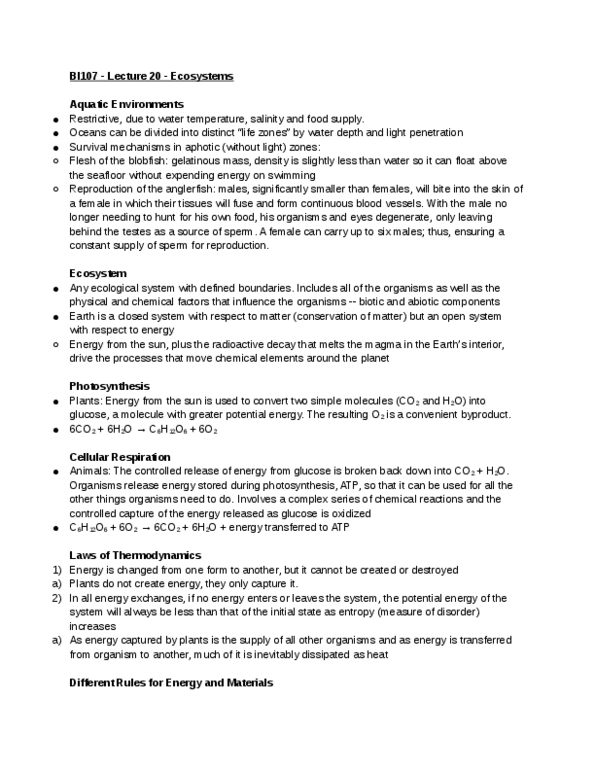 CAS BI 107 Lecture Notes - Lecture 20: Thermodynamics, Haloalkane, Bromine thumbnail