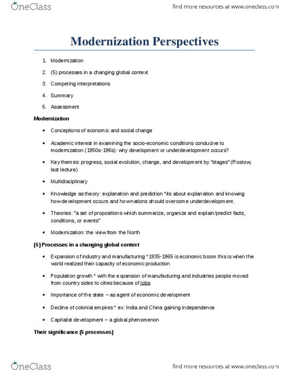 SOSC 1430 Lecture 3: Modernization Perspecitves thumbnail