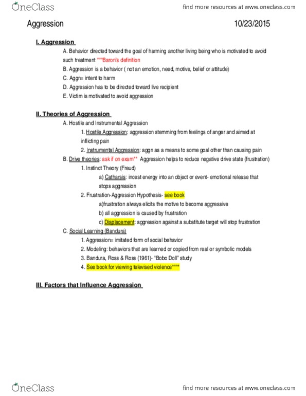 PSYC 2606 Lecture Notes - Lecture 9: Tryptophan thumbnail