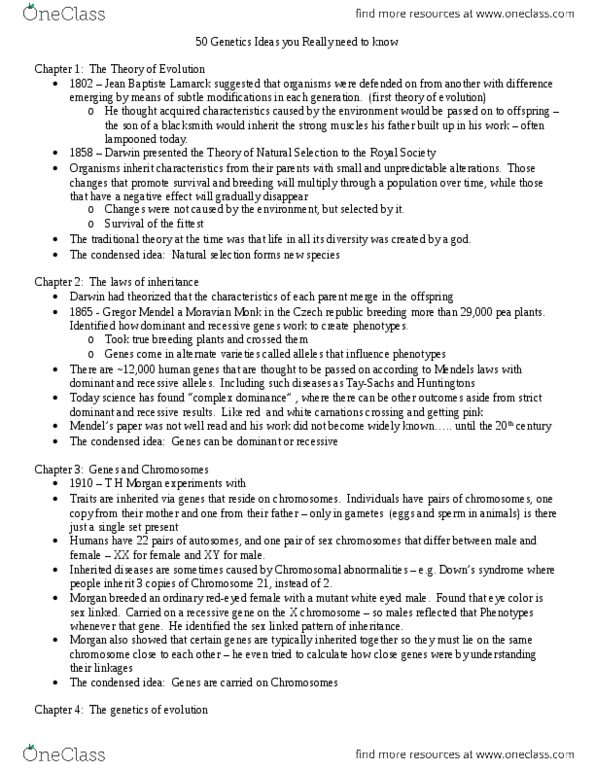 ANTH 5 Chapter Notes - Chapter 1-19: Standard Social Science Model, Mitosis, The Double Helix thumbnail