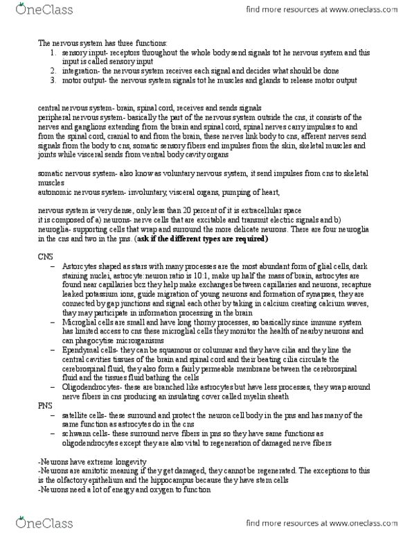 ANP 1105 Lecture Notes - Lecture 1: Retina, Kinesin, Nucleolus thumbnail