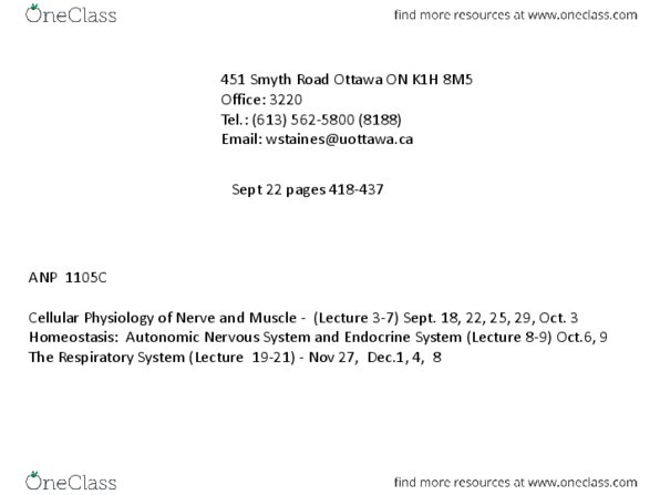 ANP 1105 Lecture Notes - Lecture 2: Nissl Body, Autonomic Nervous System, Homeostasis thumbnail