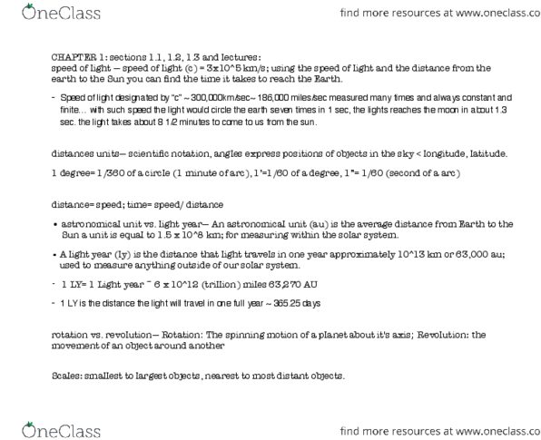 Astr 152 Study Guide Fall 2015 Final Shadow Falls