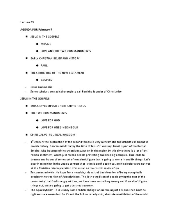 RLGA02H3 Lecture Notes - General Idea, Book Of Deuteronomy, Polemic thumbnail