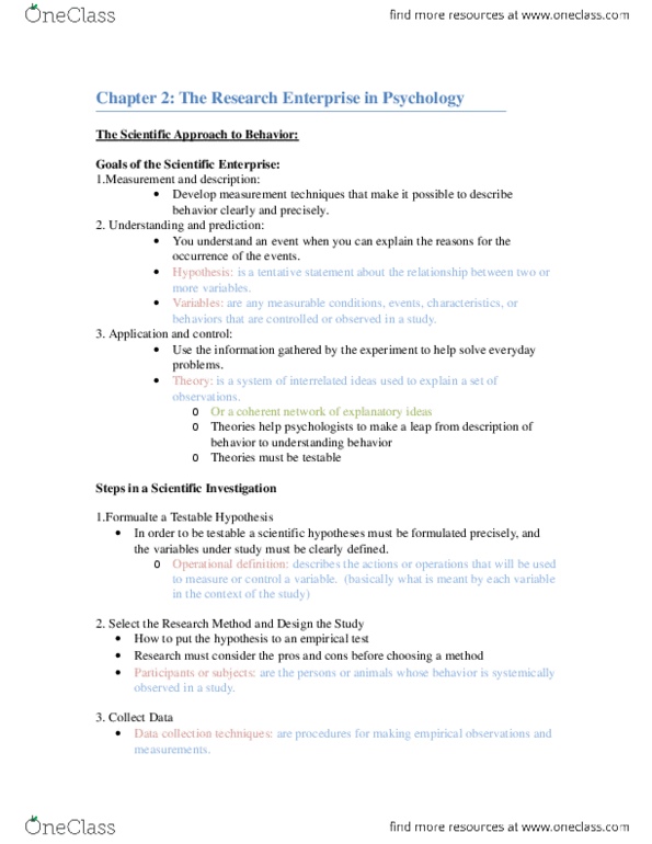 PSYC 1010 Lecture Notes - Lecture 2: Inode, Naturalistic Observation, Frequency Distribution thumbnail