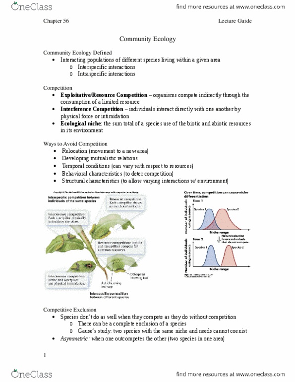 BIO 181 Lecture Notes - Lecture 8: Secondary Succession, Intraspecific Competition, Intermediate Disturbance Hypothesis thumbnail
