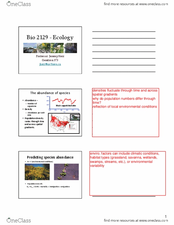 BIO 2129 Lecture 8: Ecology Topic 8 thumbnail