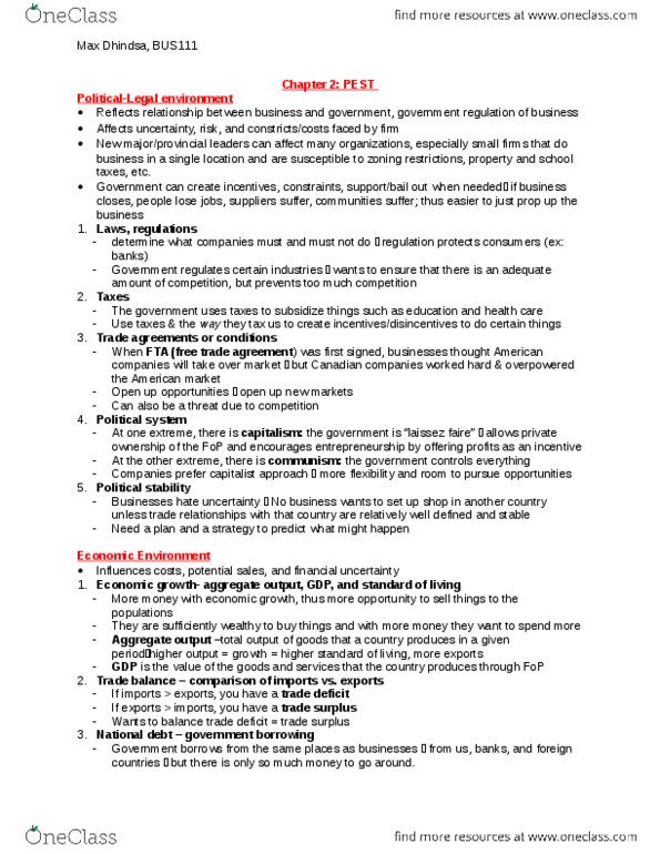 BU111 Lecture Notes - Lecture 3: Technology Transfer, Deflation, Canadian Dollar thumbnail