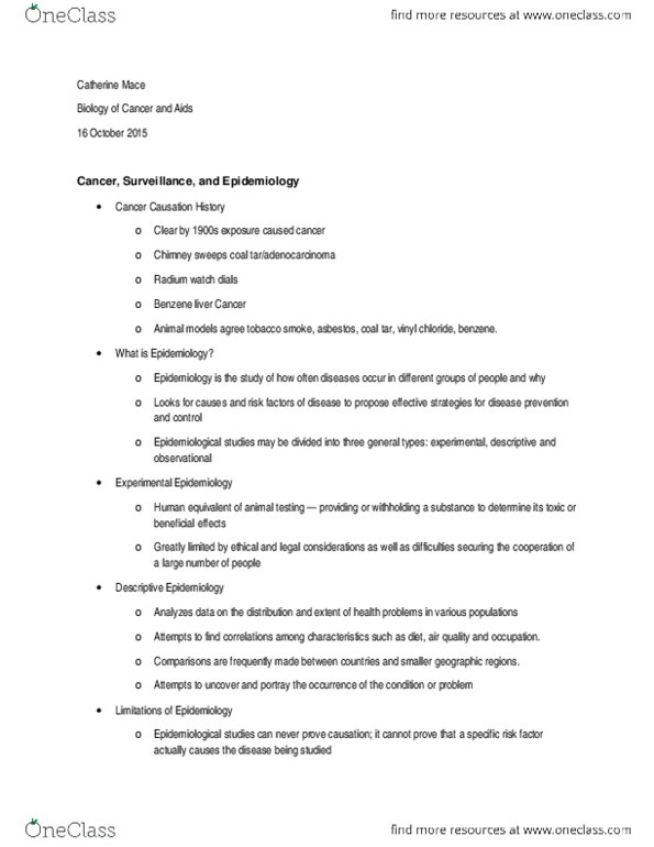 MICROBIO 160 Lecture Notes - Lecture 12: Vinyl Chloride, Benzene thumbnail