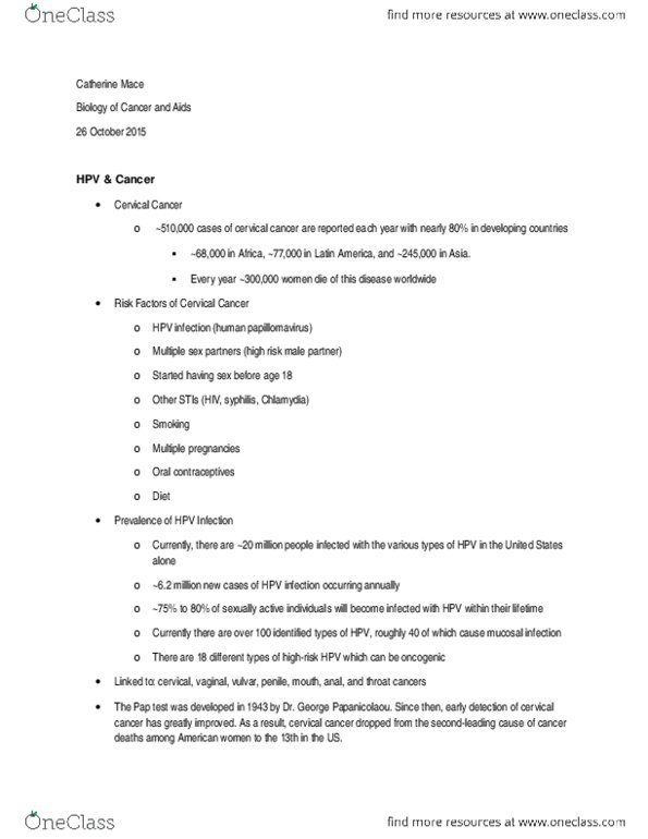 MICROBIO 160 Lecture Notes - Lecture 15: Syphilis thumbnail