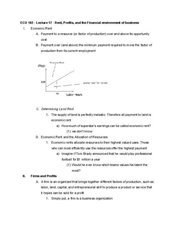 ECON 102 Lecture Notes - Lecture 17: Double Taxation, Economic Rent, Opportunity Cost thumbnail