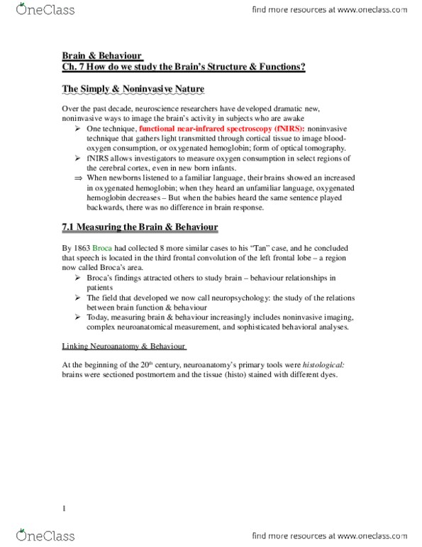 PSYB65H3 Chapter Notes - Chapter 7: Substantia Nigra, Korbinian Brodmann, Frontal Lobe thumbnail
