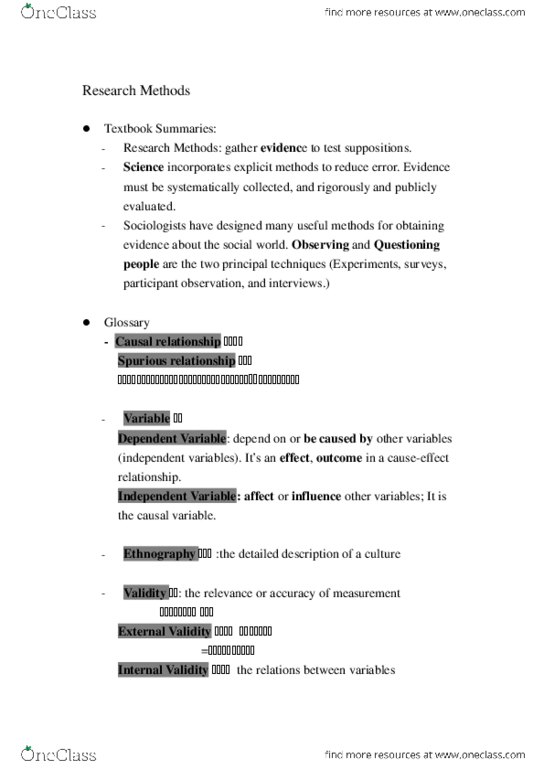 SOC101Y1 Chapter Notes - Chapter 3: Social Web, Content Analysis, Hawthorne Effect thumbnail