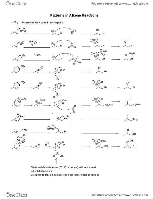 CHM 1321 Chapter Notes - Chapter 8: Epoxide, Sulfuric Acid, Alkene thumbnail