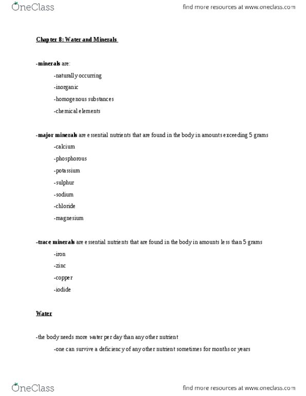 APA 2121 Chapter Notes - Chapter 8: Calcium Chloride, Magnesium, Constipation thumbnail