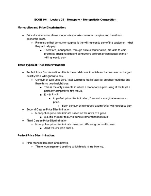 ECON 101 Lecture 24: Monopoly + Monopolistic Competition thumbnail