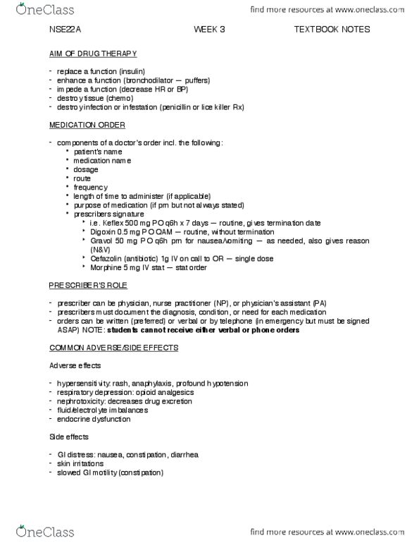 NSE 22A/B Chapter Notes - Chapter 1-7: Nurse Practitioner, Proton-Pump Inhibitor, Ace Inhibitor thumbnail