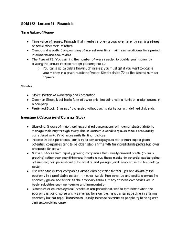 SOM 122 Lecture 21: Financials thumbnail