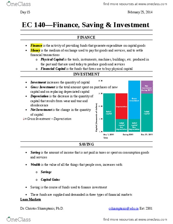 EC140 Lecture Notes - Lecture 14: Credit Risk, Kender, Financial Institution thumbnail